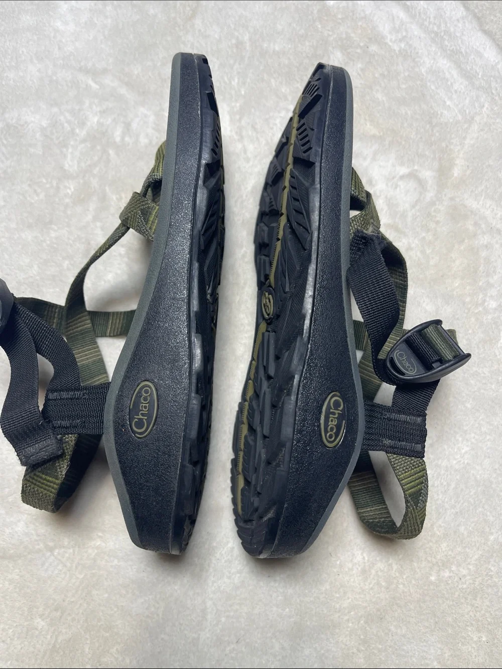 Chaco Men's Olive Green and Gray Sport Sandals Size 11